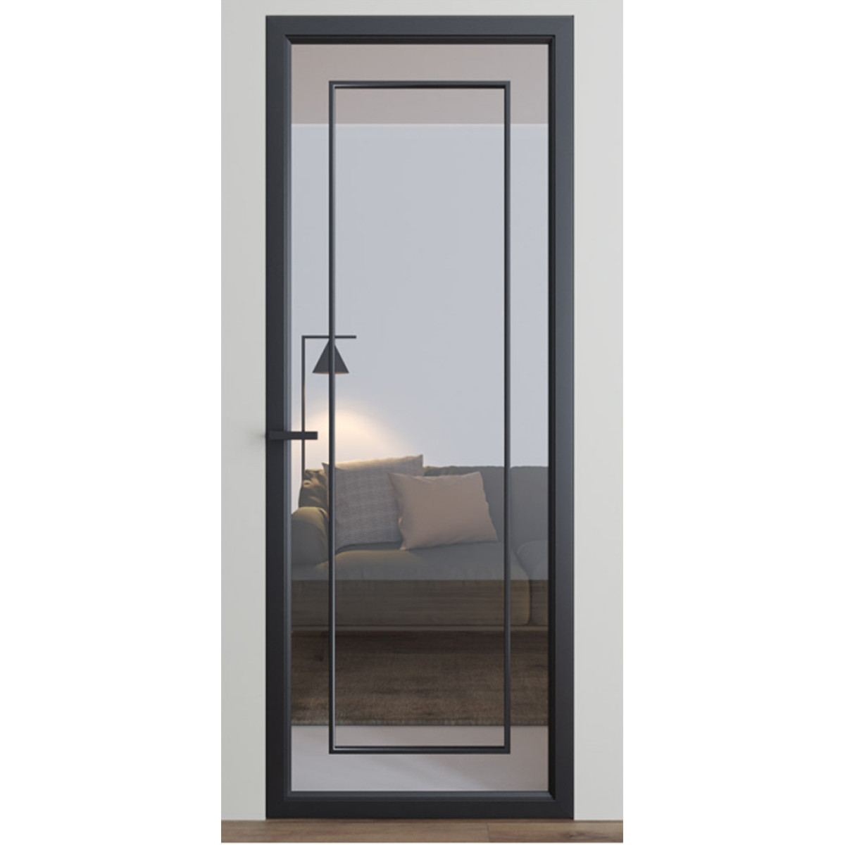 Межкомнатные двери Dooris Glass DG4 (стеклянные) с молдингом