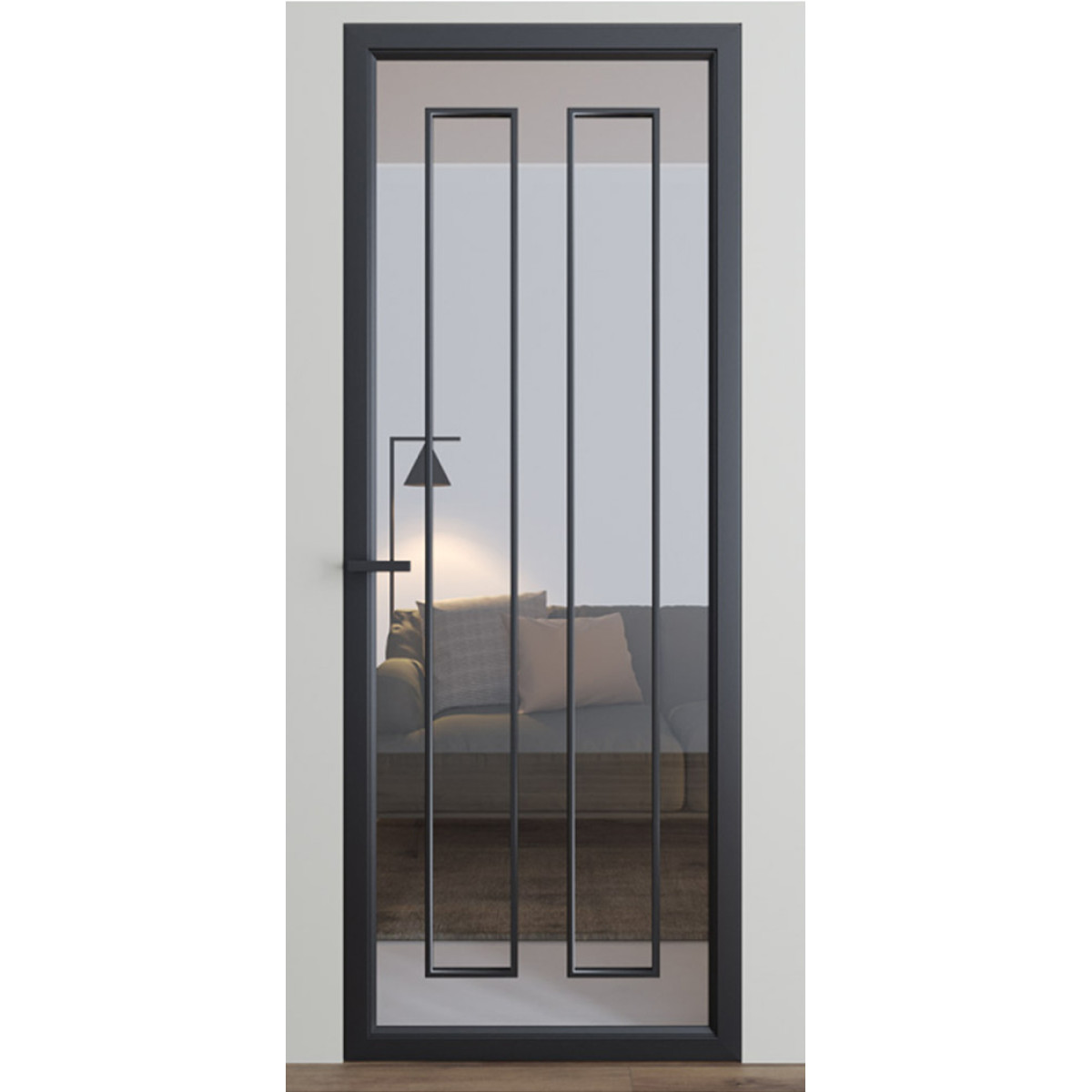 Межкомнатные двери Dooris Glass DG6 (стеклянные) с молдингом