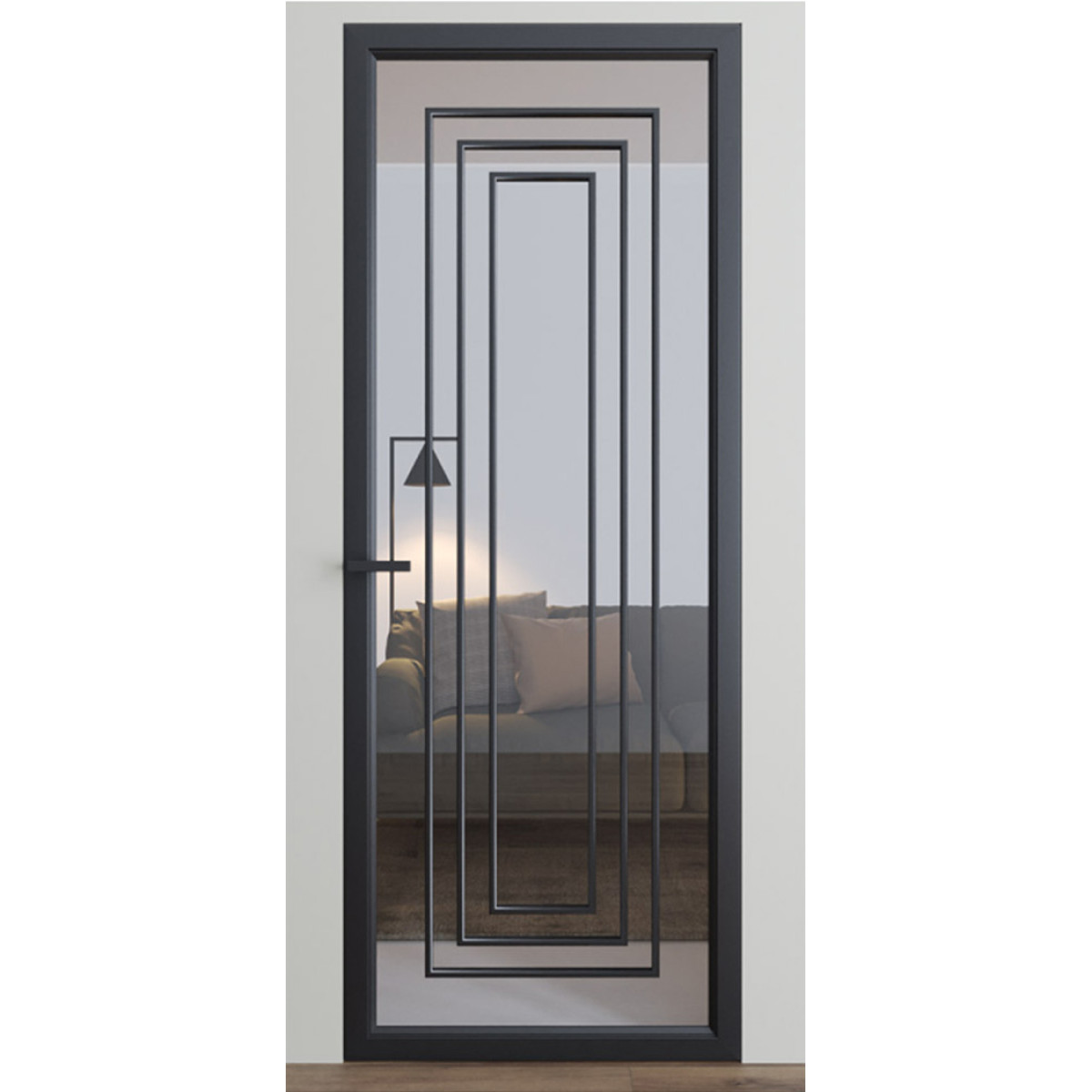 Міжкімнатні двері Dooris Glass DG7 (скляні) з молдингом