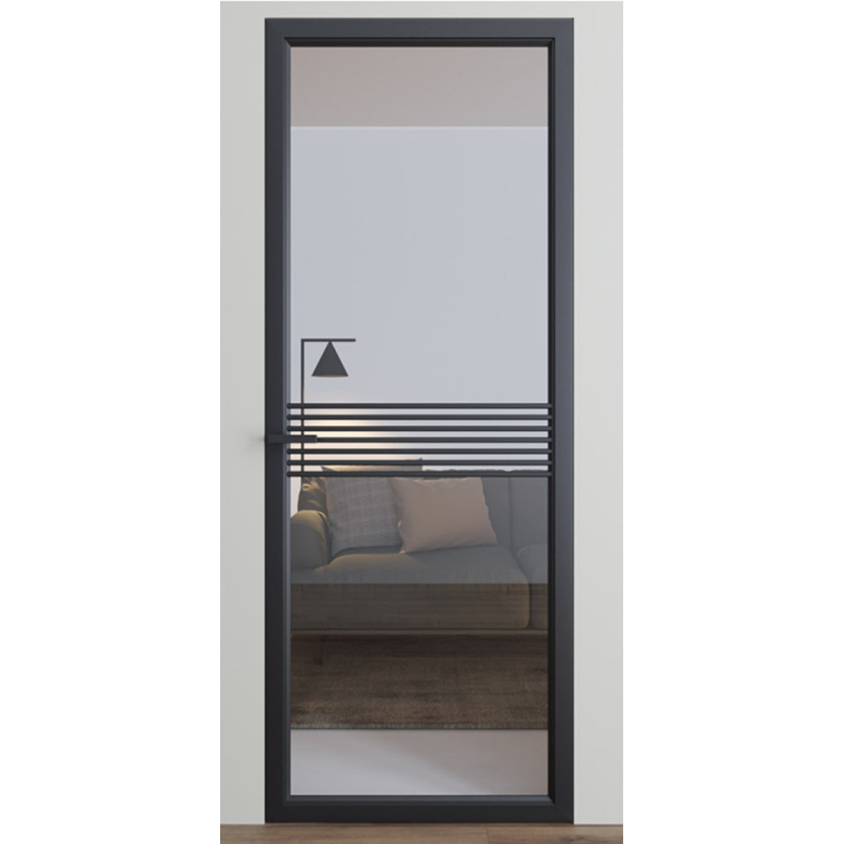 Межкомнатные двери Dooris Glass DG3 (стеклянные) с молдингом