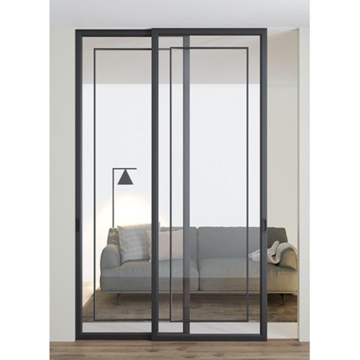 Розсувні перегородки Dooris Glass Sliding DGS04 (зі шпросами)