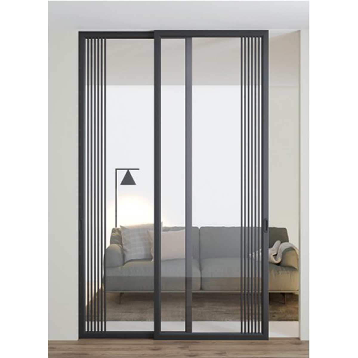 Розсувні перегородки Dooris Glass Sliding DGS08 (зі шпросами)