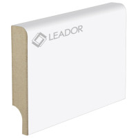 Плинтус МДФ 80х16х2060 мм белый матовый Leador Плинтус МДФ 80х16х2060 мм белый матовый Leador