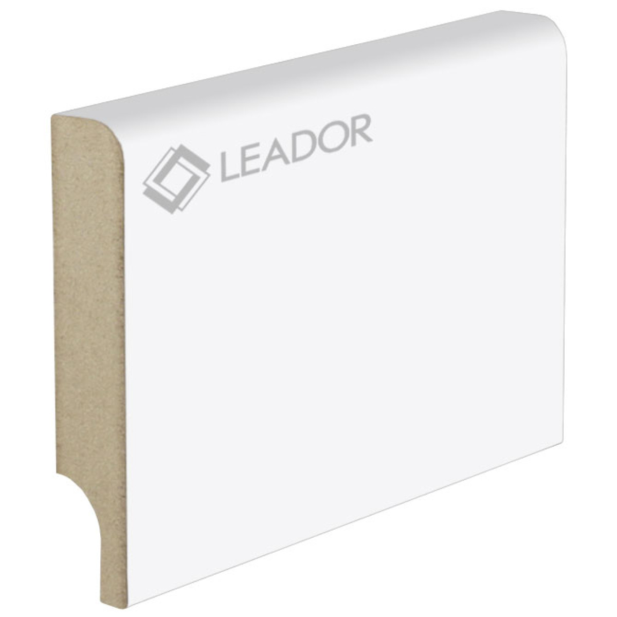 Плинтус МДФ  80х16х2060 мм белый матовый Leador