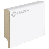 Плинтус МДФ  80х16х2060 мм белый матовый Leador