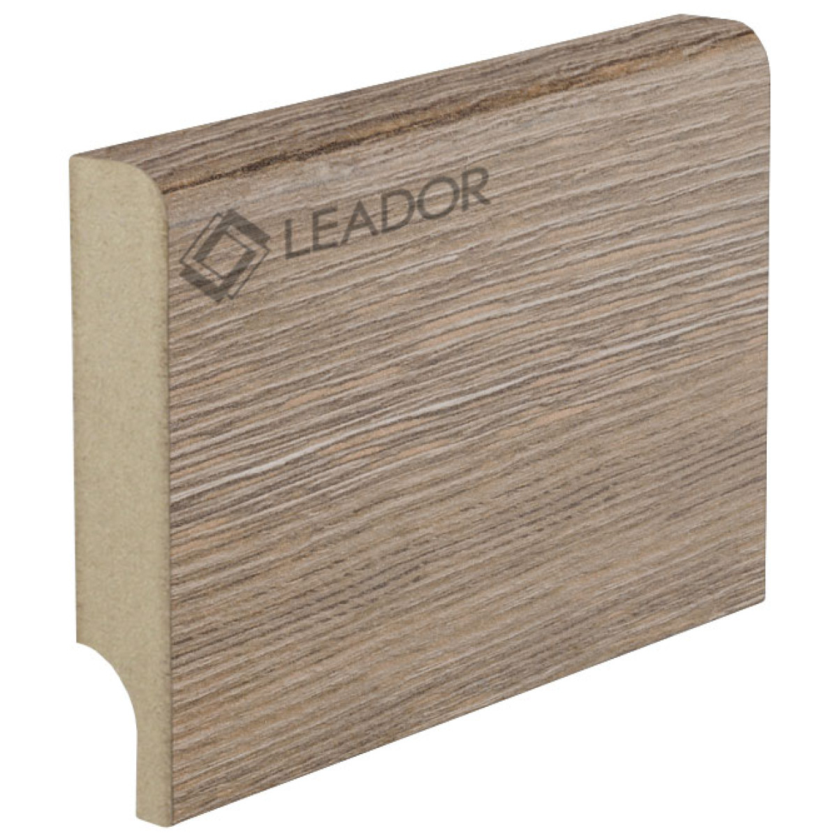 Плинтус МДФ  80х16х2060 мм серое дерево Leador