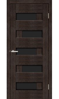 Межкомнатная дверь Домино ЧС (чёрное) ПВХ Омис