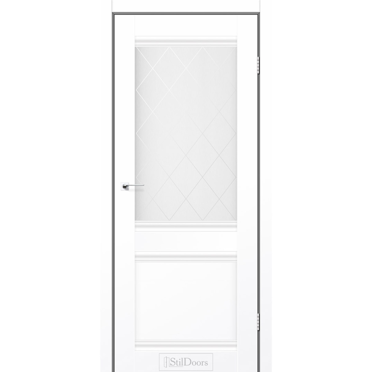 Міжкімнатні двері Капітал-02 StilDoors (скло з малюнком ромб)