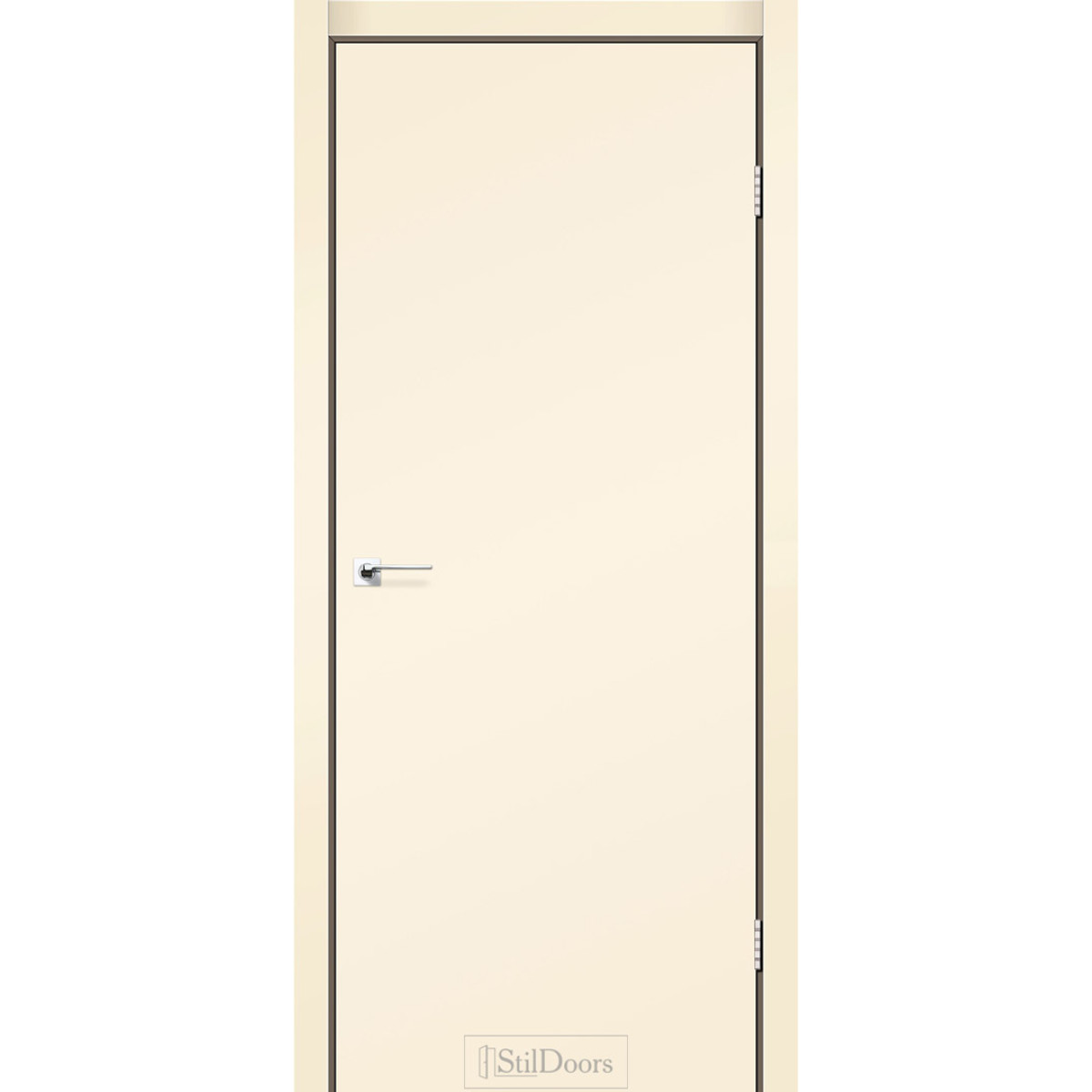 Межкомнатная дверь Simpli-Loft 01 StilDoors (бежевый супермат с чёрной кромкой), ПП