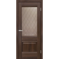 Міжкімнатні двері Doors C070 ПВХ (скло бронза з малюнком)