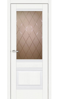 Межкомнатные двери Doors C070 ПВХ (стекло бронза с рисунком)