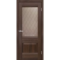 Міжкімнатні двері Doors C070 ПВХ (скло бронза з малюнком)
