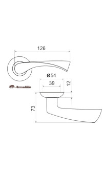 Дверная ручка Armadillo Corona LD23-1AB/GP-7 бронза/золото
