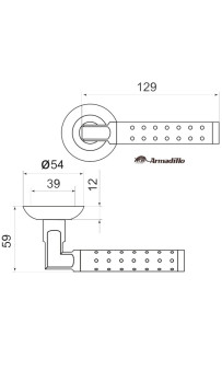 Дверная ручка Armadillo Eridan LD37-1 SN/CP-3 матовый никель