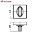 Фіксатор Armadillo WC-BOLT BK6-USQ-SN-3 матовий нікель