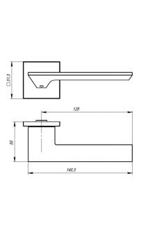 Дверная ручка Armadillo Mirage USS BPVD-77 Вороненый никель