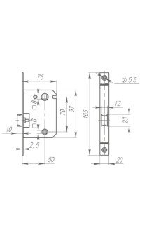 Механизм Armadillo LH 721-50 WC SN матовый никель