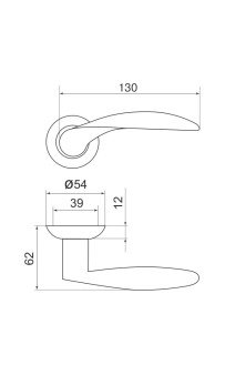Дверная ручка Armadillo Diona LD20-1 SN/CP-3 матовый никель