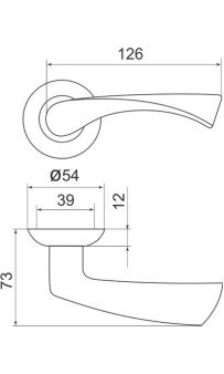 Дверная ручка Punto CLASSIC TL ABG-6 матовый никель/хром