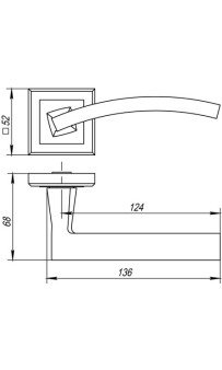 Дверная ручка Punto NAVY QL GR/CP-23 графит/хром