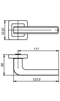 Дверная ручка Punto NOVA QR SN/CP-3 матовый никель/хром
