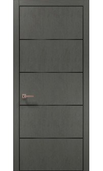 Межкомнатная дверь Папа Карло PLATO PL-02ч торец алюминий чёрный