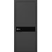Межкомнатная дверь Папа Карло PLATO PL-03ч торец алюминий чёрный