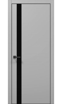 Межкомнатная дверь Папа Карло PLATO PL-04ч торец алюминий чёрный