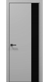 Межкомнатная дверь Папа Карло PLATO PL-05ч торец алюминий чёрный