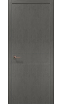 Межкомнатная дверь Папа Карло PLATO PL-07ч торец алюминий чёрный