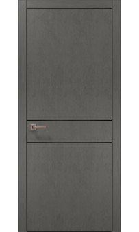 Межкомнатная дверь Папа Карло PLATO PL-07ч торец алюминий чёрный