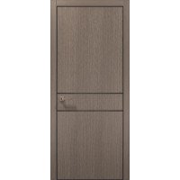 Межкомнатная дверь Папа Карло PLATO PL-07ч торец алюминий чёрный