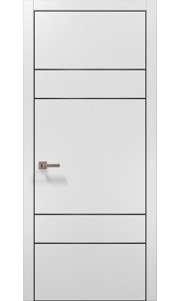 Межкомнатная дверь Папа Карло PLATO PL-09ч торец алюминий чёрный