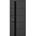Межкомнатная дверь Папа Карло PLATO PL-12ч торец алюминий чёрный