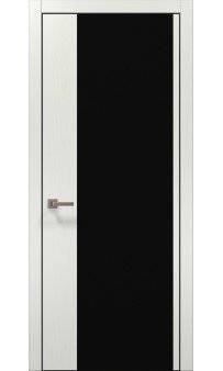 Межкомнатная дверь Папа Карло PLATO PL-13ч торец алюминий чёрный