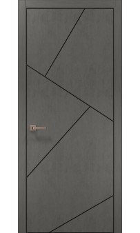 Межкомнатная дверь Папа Карло PLATO PL-15ч торец алюминий чёрный