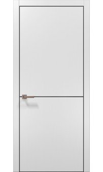 Межкомнатная дверь Папа Карло PLATO PL-21ч торец алюминий чёрный