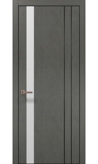 Межкомнатная дверь Папа Карло PLATO PL-22ч торец алюминий чёрный