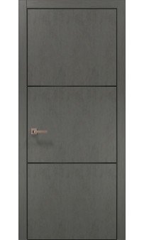 Межкомнатная дверь Папа Карло PLATO PL-23ч торец алюминий чёрный