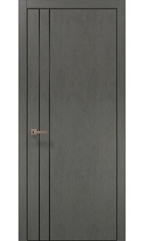 Межкомнатная дверь Папа Карло PLATO PL-24ч торец алюминий чёрный