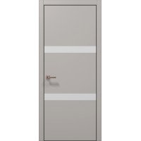 Міжкімнатні двері Папа Карло PLATO PL-25ч торець алюміній чорний
