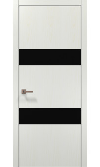 Межкомнатная дверь Папа Карло PLATO PL-26ч торец алюминий чёрный