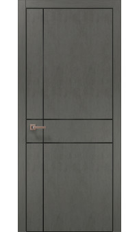Міжкімнатні двері Папа Карло PLATO PL-30ч торець алюміній чорний