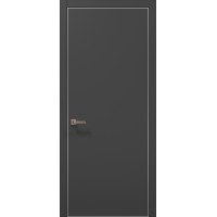 Міжкімнатні двері Папа Карло PLATO PL-01с торець алюміній срібло