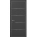 Межкомнатная дверь Папа Карло PLATO PL-02c торец алюминий серебро