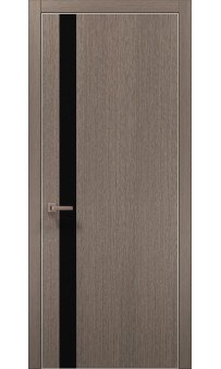 Межкомнатная дверь Папа Карло PLATO PL-04c торец алюминий серебро