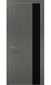 Межкомнатная дверь Папа Карло PLATO PL-05c торец алюминий серебро