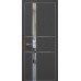 Межкомнатная дверь Папа Карло PLATO PL-08c торец алюминий серебро