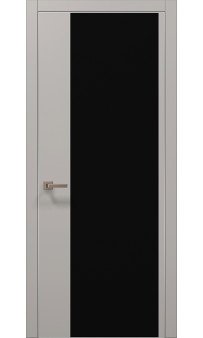 Межкомнатная дверь Папа Карло PLATO PL-13c торец алюминий серебро