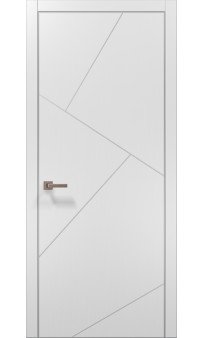 Межкомнатная дверь Папа Карло PLATO PL-15c торец алюминий серебро
